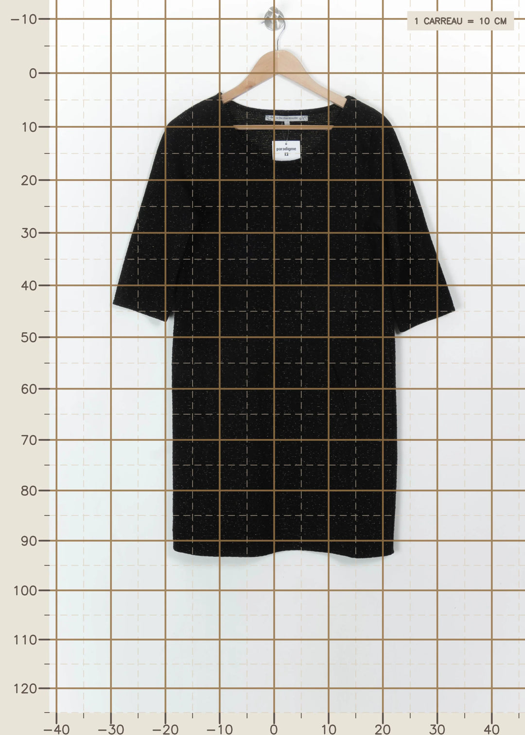 Robe Noire - Taille M/38 de la marque La Fée Maraboutée | PARAD115201 - Vendu par Paradigme - Image 4