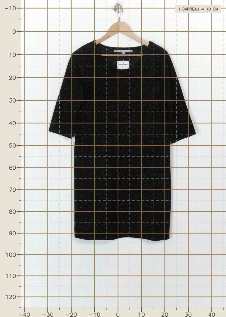 Robe Noire - Taille M/38 de la marque La Fée Maraboutée | PARAD115201 - Vendu par Paradigme - Image 4