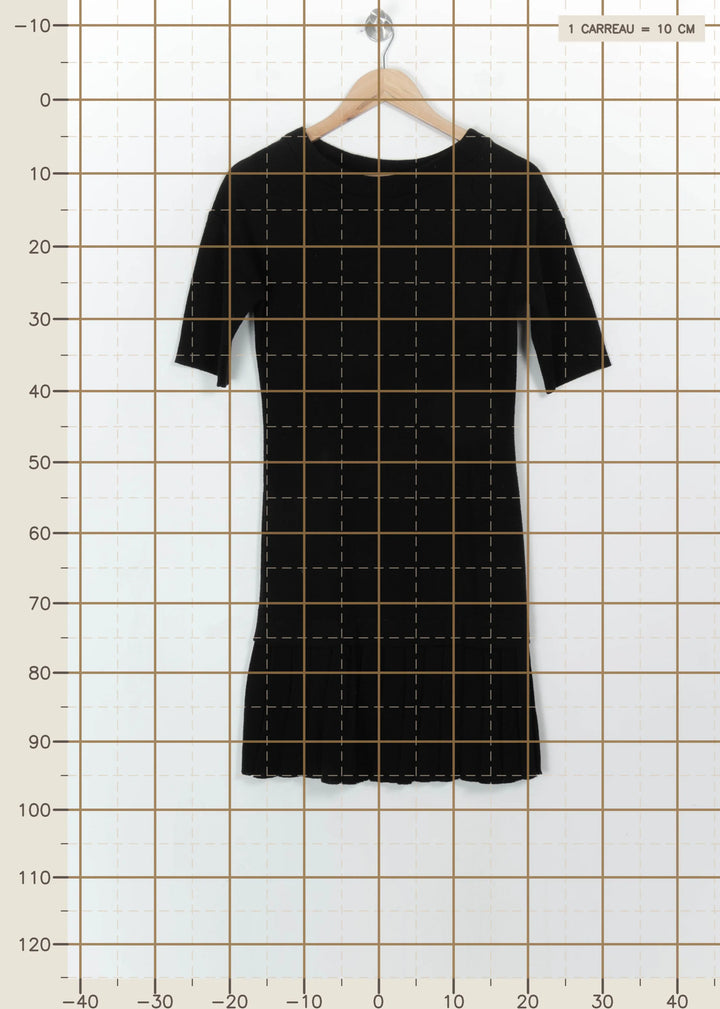 Robe Plissée Noire - Taille M/38 de la marque La Fée Maraboutée | PARAD115204 - Vendu par Paradigme - Image 4