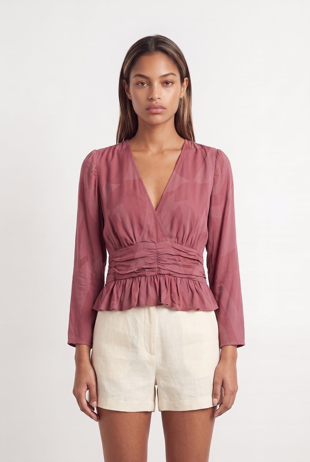 Blouse Bordeaux - Taille XS/34 de la marque ba&amp;sh | PARAD115207 - Vendu par Paradigme - Image 1