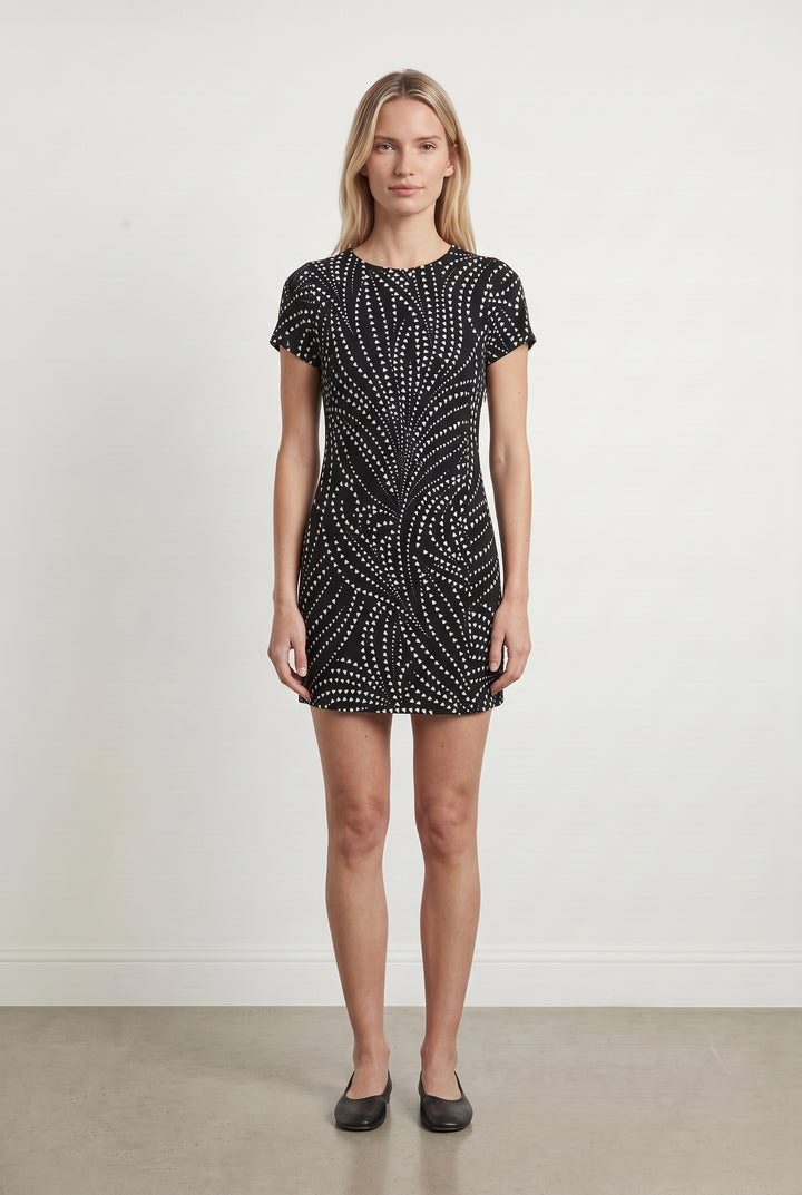 Robe Noire et Blanche - Taille M/38 de la marque La Fée Maraboutée | PARAD115211 - Vendu par Paradigme - Image 1