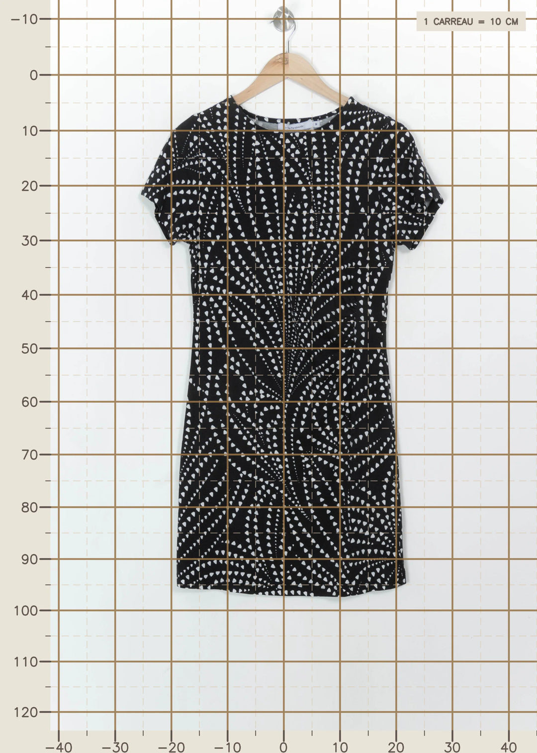 Robe Noire et Blanche - Taille M/38 de la marque La Fée Maraboutée | PARAD115211 - Vendu par Paradigme - Image 4