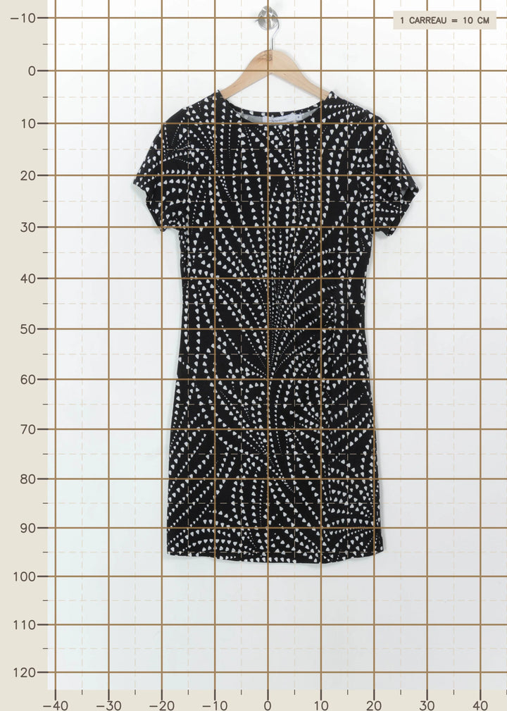 Robe Noire et Blanche - Taille M/38 de la marque La Fée Maraboutée | PARAD115211 - Vendu par Paradigme - Image 4