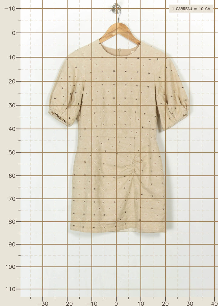 Robe Courte Beige - Taille S/36 de la marque Sessùn | PARAD115212 - Vendu par Paradigme - Image 4