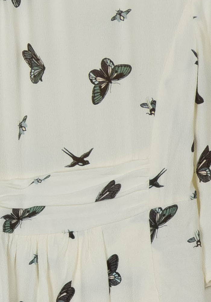 Robe Courte Écrue et Noire - Taille XS/34 de la marque ba&amp;sh | PARAD115213 - Vendu par Paradigme - Image 3