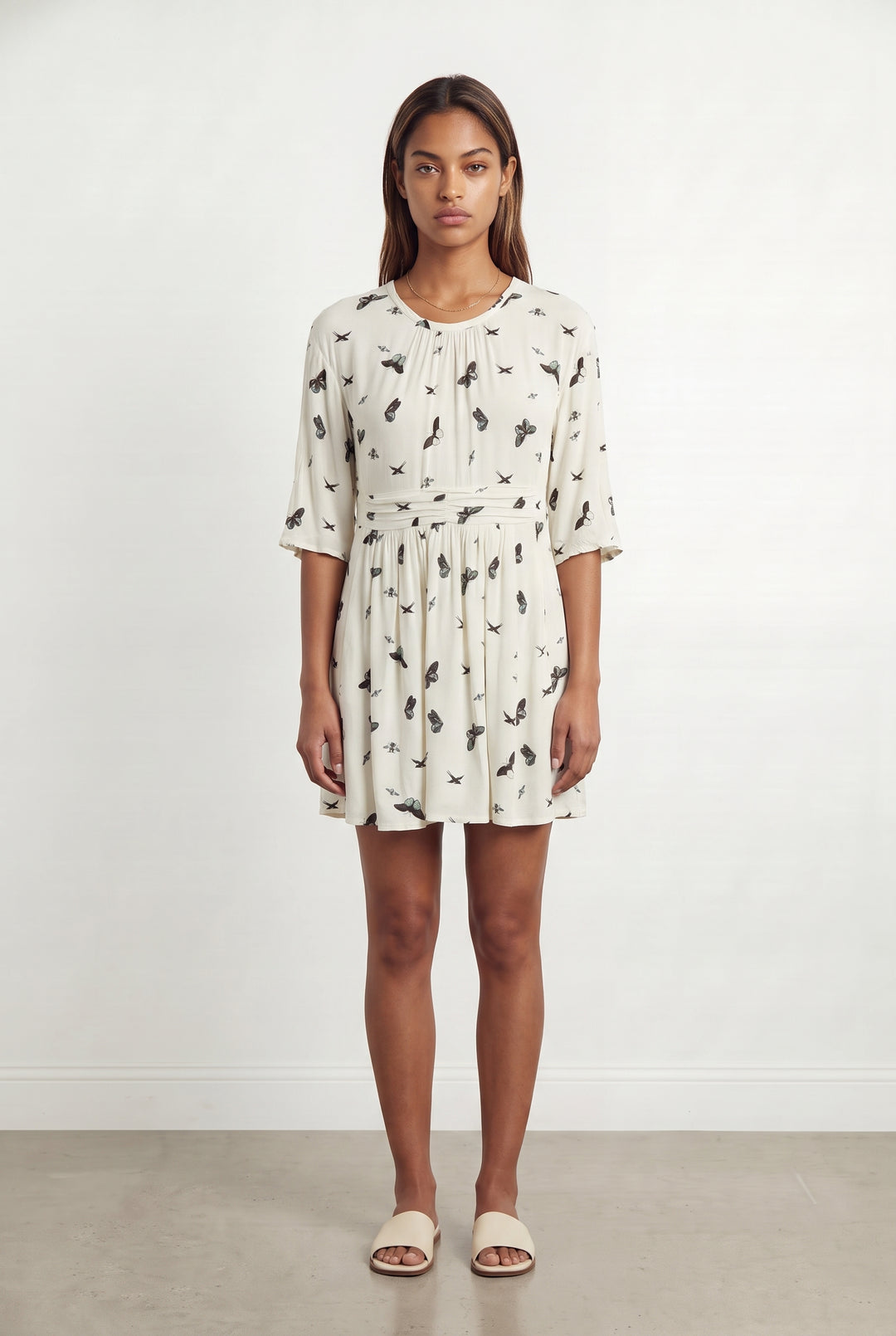 Robe Courte Écrue et Noire - Taille XS/34 de la marque ba&amp;sh | PARAD115213 - Vendu par Paradigme - Image 1