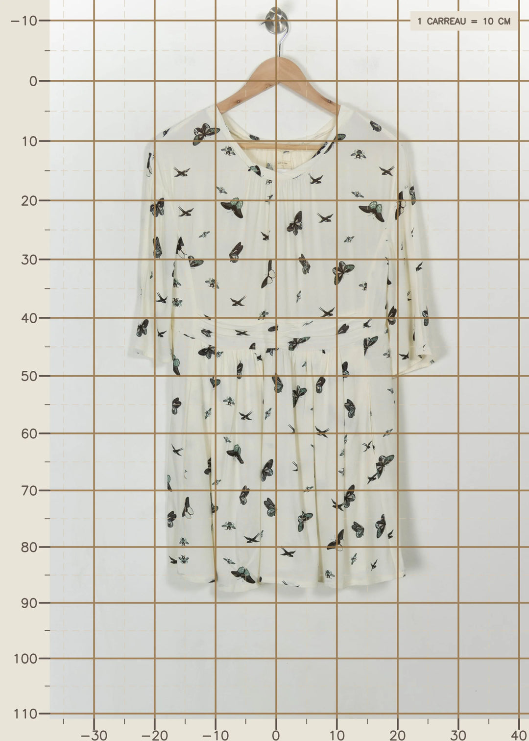 Robe Courte Écrue et Noire - Taille XS/34 de la marque ba&amp;sh | PARAD115213 - Vendu par Paradigme - Image 4