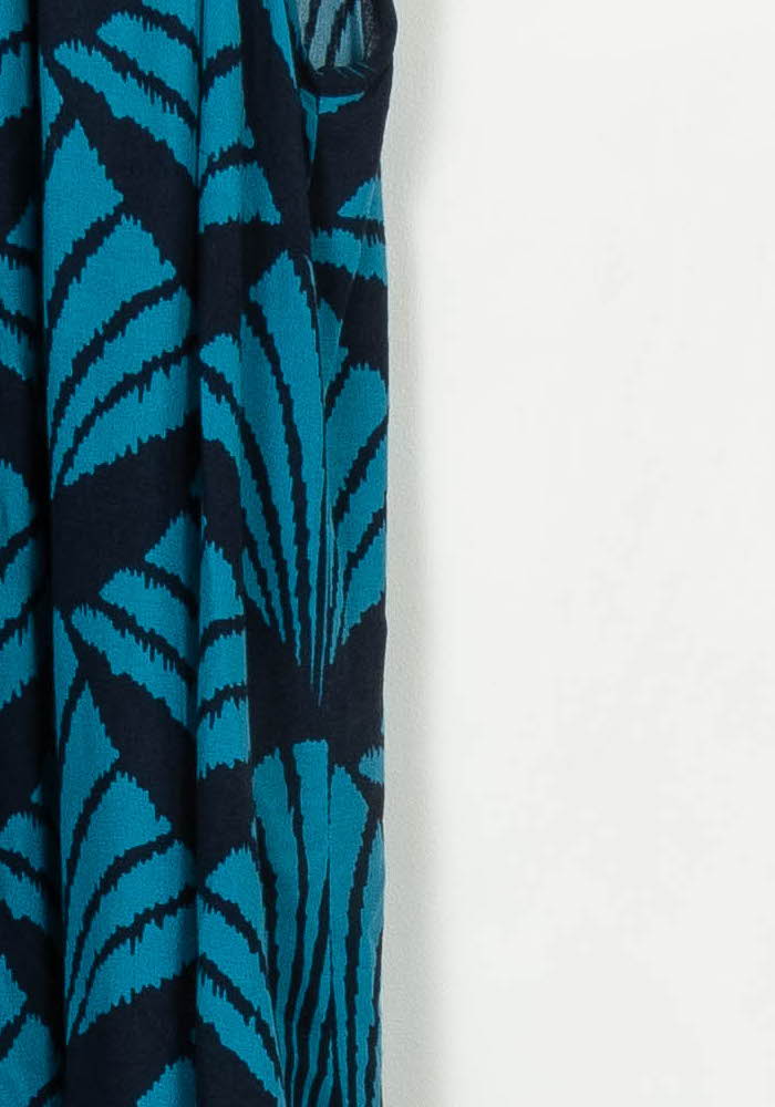 Robe longue bleue et noire - Taille M/38 de la marque La Fée Maraboutée | PARAD115214 - Vendu par Paradigme - Image 3