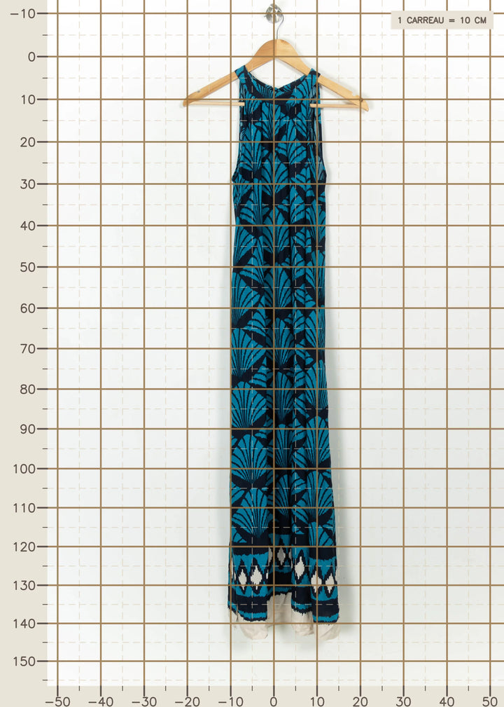 Robe longue bleue et noire - Taille M/38 de la marque La Fée Maraboutée | PARAD115214 - Vendu par Paradigme - Image 4