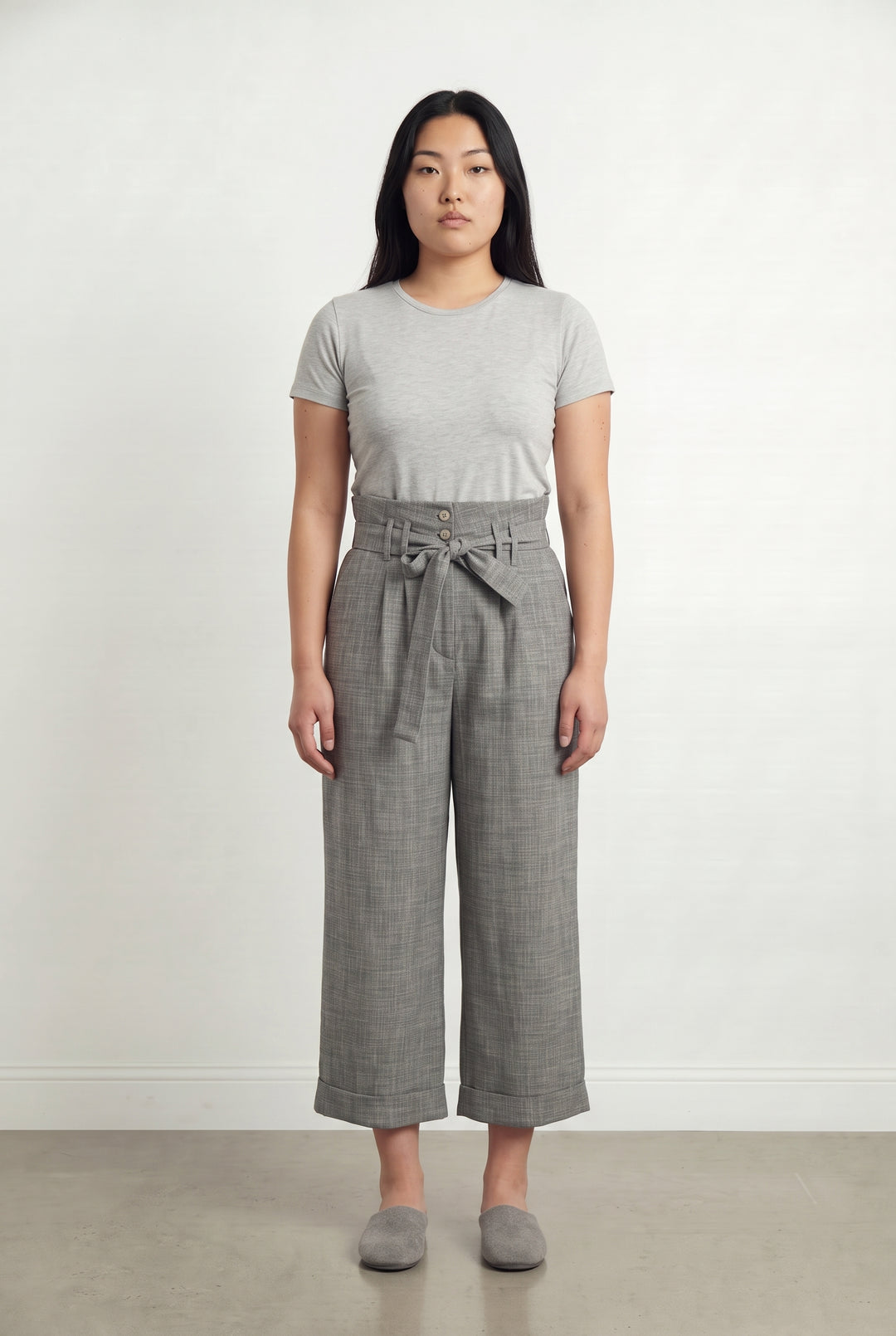 Pantalon Large Gris - Taille L/40 de la marque La Fée Maraboutée | PARAD115215 - Vendu par Paradigme - Image 1