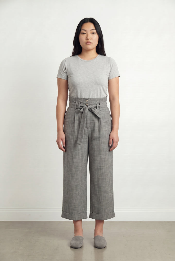 Pantalon Large Gris - Taille L/40 de la marque La Fée Maraboutée | PARAD115215 - Vendu par Paradigme - Image 1