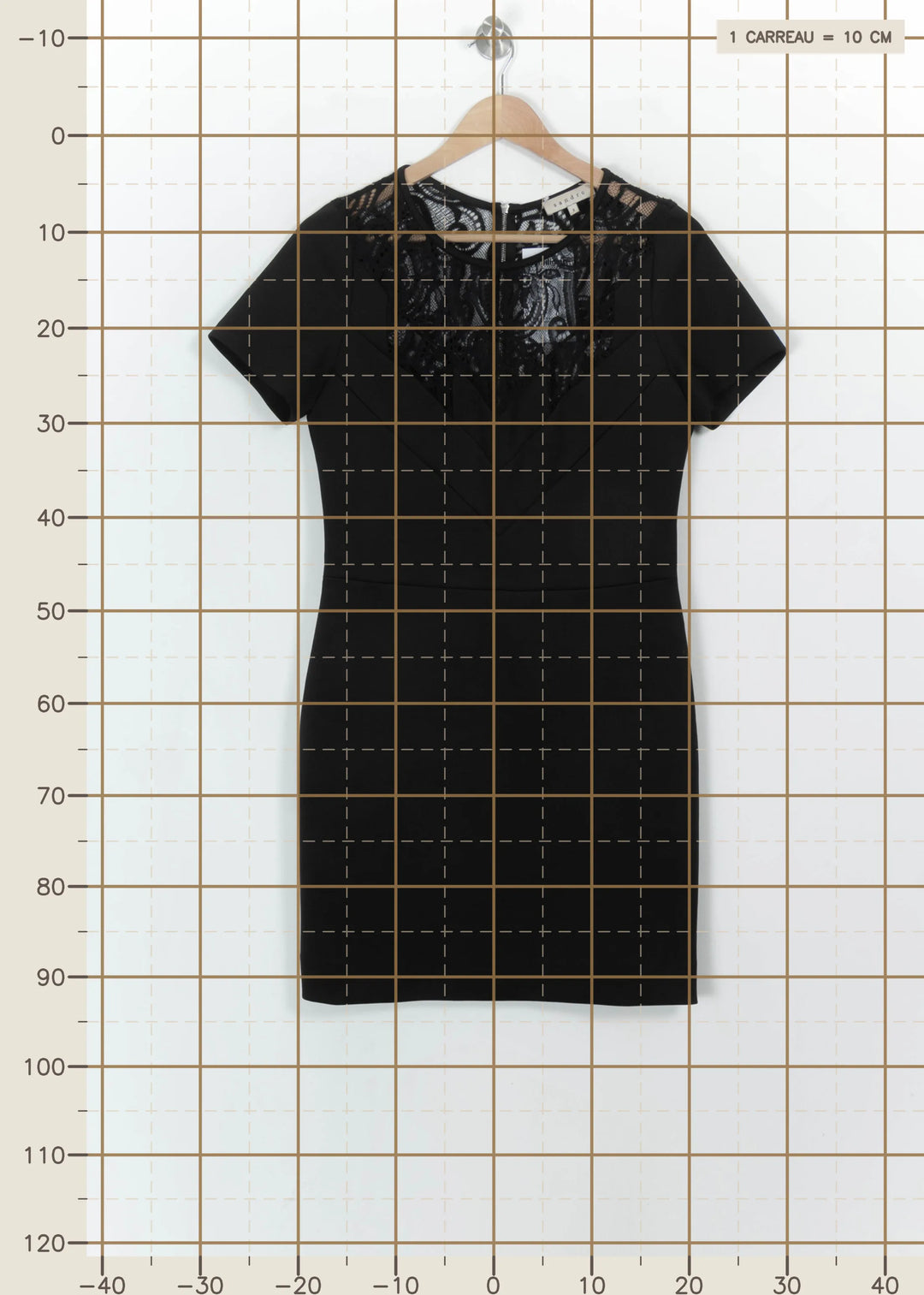 Robe Courte Noire - Taille L/40 de la marque Sandro | PARAD115216 - Vendu par Paradigme - Image 4
