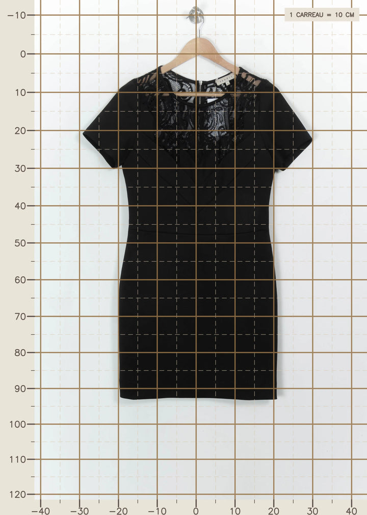 Robe Courte Noire - Taille L/40 de la marque Sandro | PARAD115216 - Vendu par Paradigme - Image 4