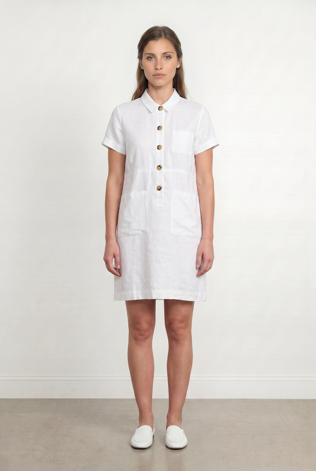Robe Chemise Blanche - Taille M/38 de la marque Caroll | PARAD115218 - Vendu par Paradigme - Image 1