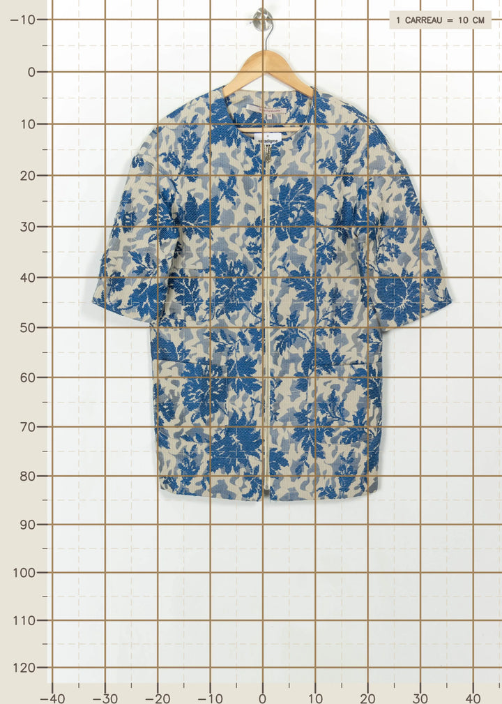 Manteau Bleu et Beige - Taille M/38 de la marque La Fée Maraboutée | PARAD115219 - Vendu par Paradigme - Image 4