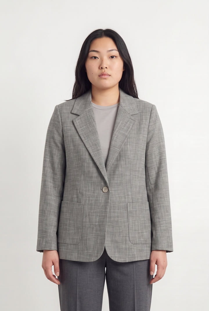 Blazer Gris - Taille L/40 de la marque La Fée Maraboutée | PARAD115220 - Vendu par Paradigme - Image 1