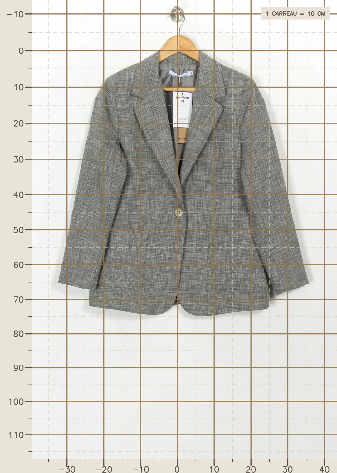 Blazer Gris - Taille L/40 de la marque La Fée Maraboutée | PARAD115220 - Vendu par Paradigme - Image 4