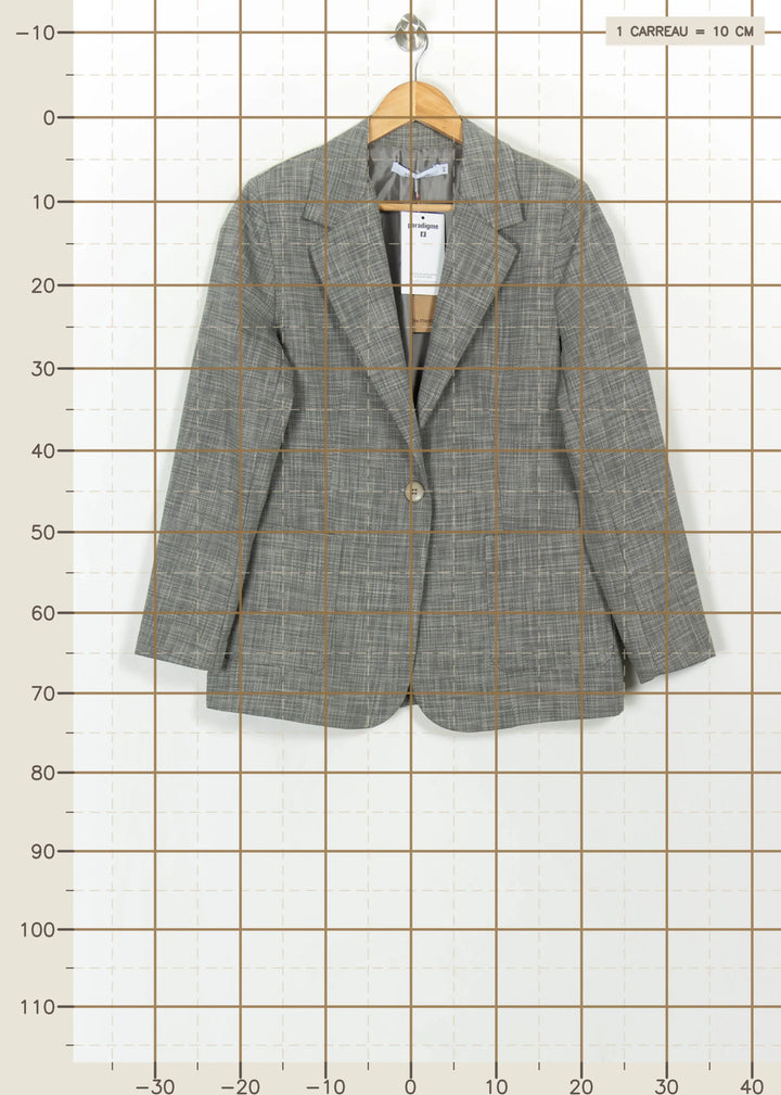 Blazer Gris - Taille L/40 de la marque La Fée Maraboutée | PARAD115220 - Vendu par Paradigme - Image 4