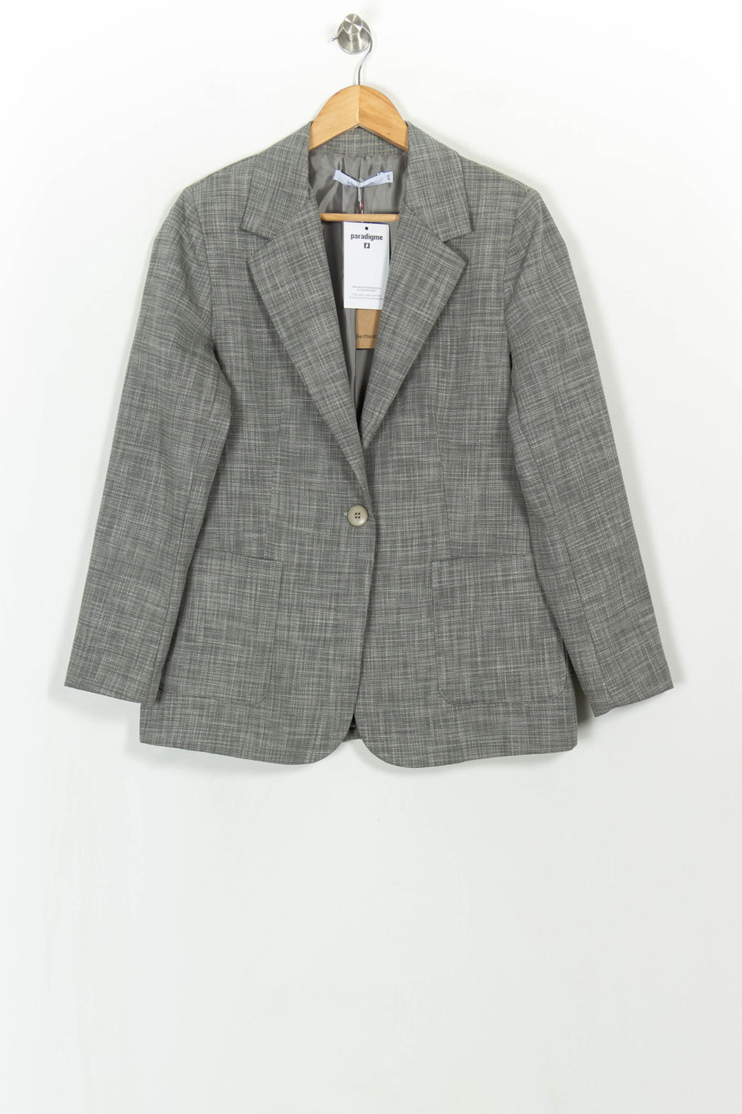 Blazer Gris - Taille L/40 de la marque La Fée Maraboutée | PARAD115220 - Vendu par Paradigme - Image 2
