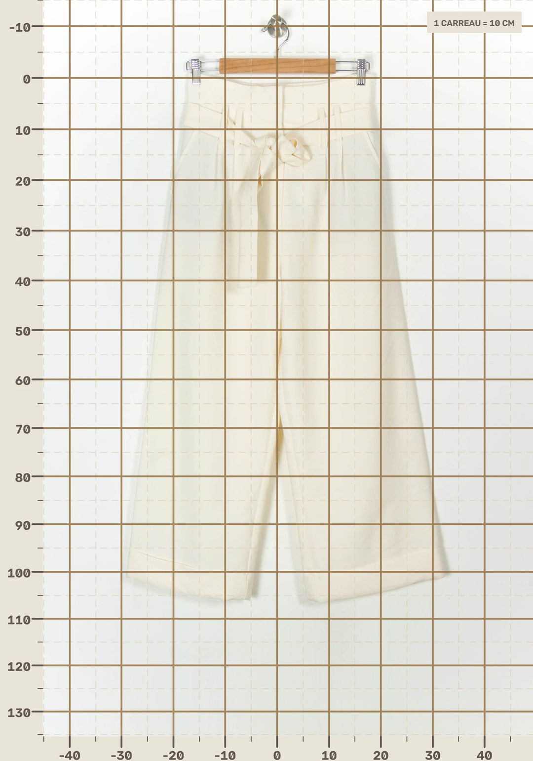 Pantalon Large Beige - Taille L/40 de la marque La Fée Maraboutée | PARAD115221 - Vendu par Paradigme - Image 4