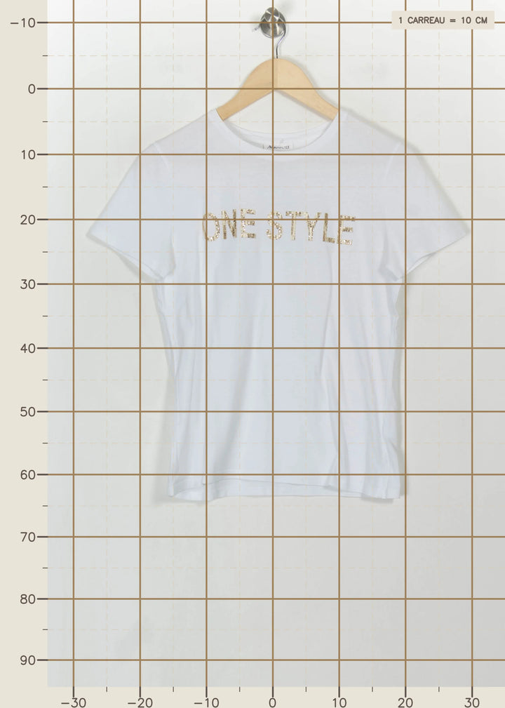 Tee-shirt Blanc - Taille S/36 de la marque Maison 123 | PARAD115222 - Vendu par Paradigme - Image 4