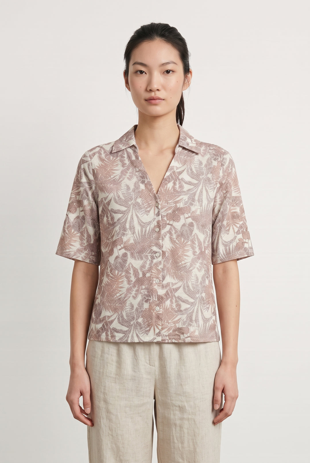 Chemisette Rose et Blanche - Taille XS/34 de la marque Caroll | PARAD115223 - Vendu par Paradigme - Image 1