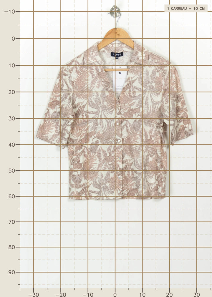 Chemisette Rose et Blanche - Taille XS/34 de la marque Caroll | PARAD115223 - Vendu par Paradigme - Image 4