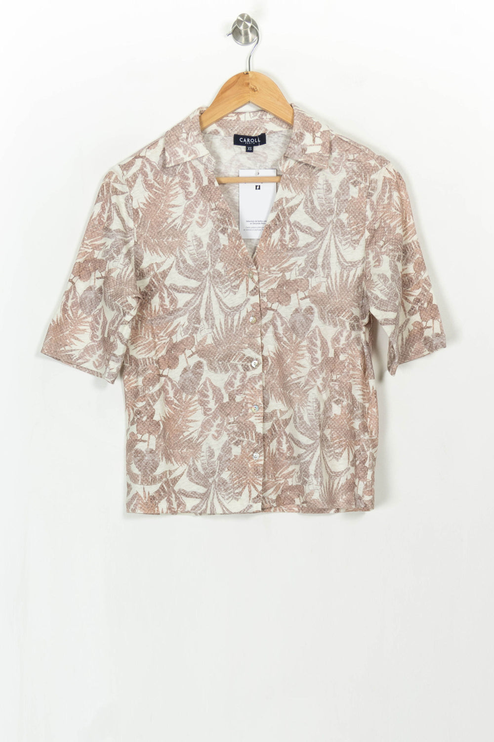 Chemisette Rose et Blanche - Taille XS/34 de la marque Caroll | PARAD115223 - Vendu par Paradigme - Image 2
