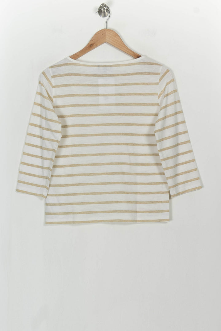 Marinière Blanche et Beige - Taille S/36 de la marque Caroll | PARAD115226 - Vendu par Paradigme - Image 5