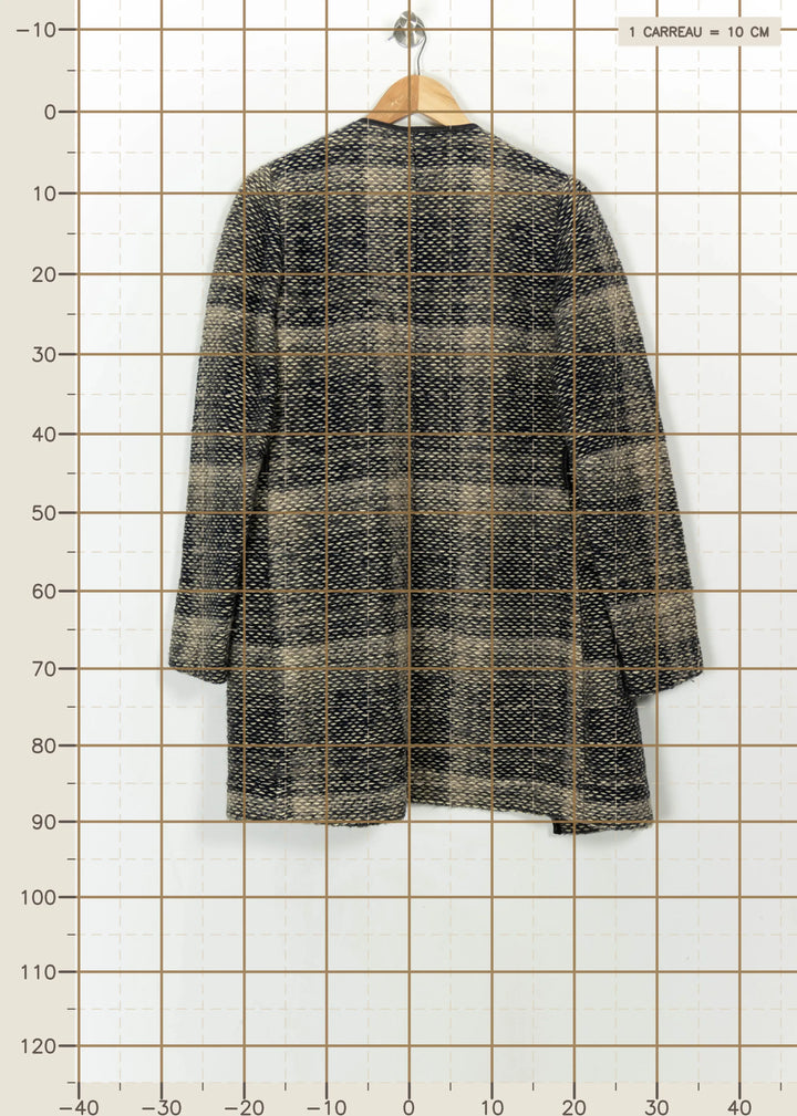 Manteau Beige et Noir - Taille M/38 de la marque La Fée Maraboutée | PARAD115228 - Vendu par Paradigme - Image 4