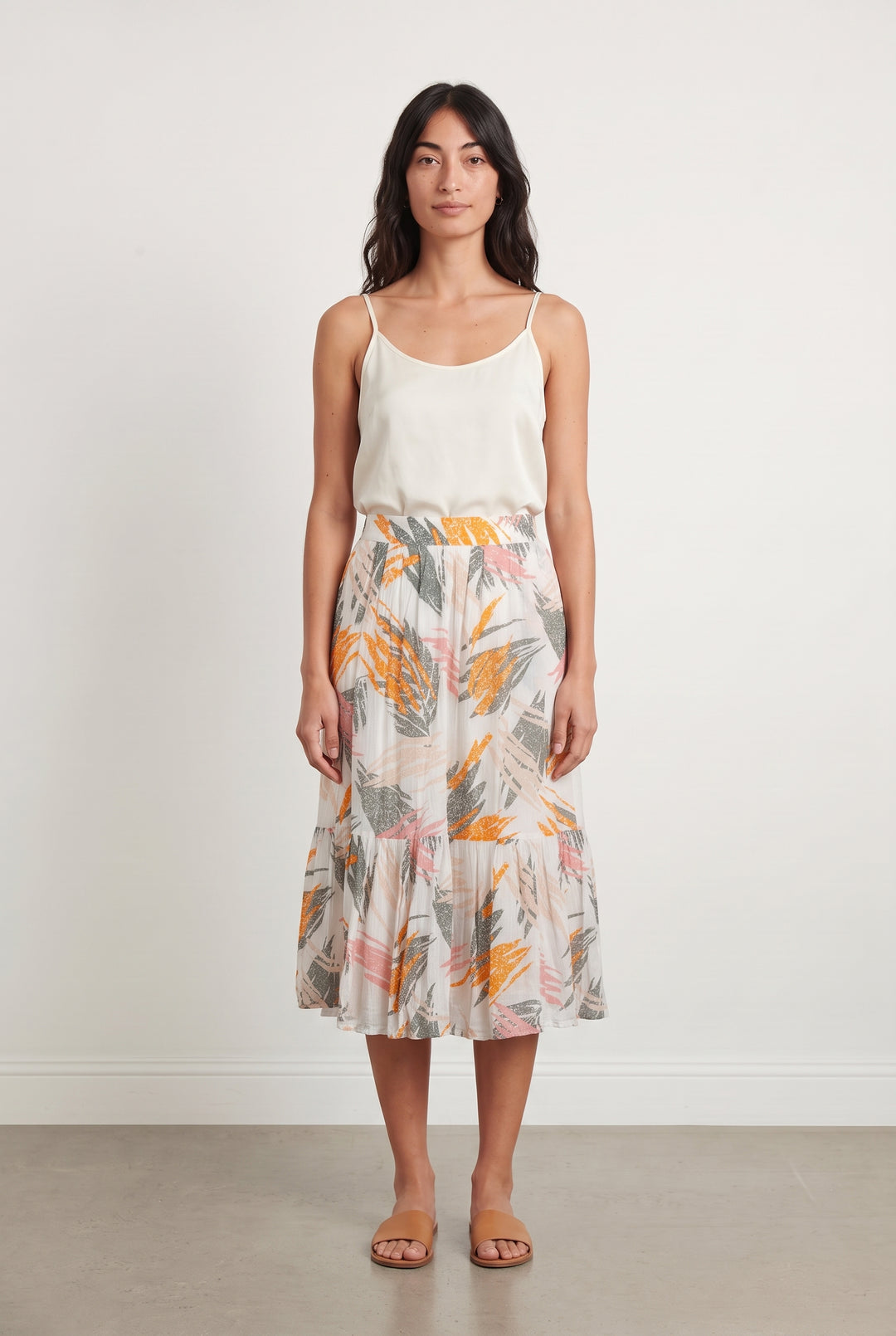 Jupe Midi Blanche et Orange - Taille XS/34 de la marque Closed | PARAD115232 - Vendu par Paradigme - Image 1