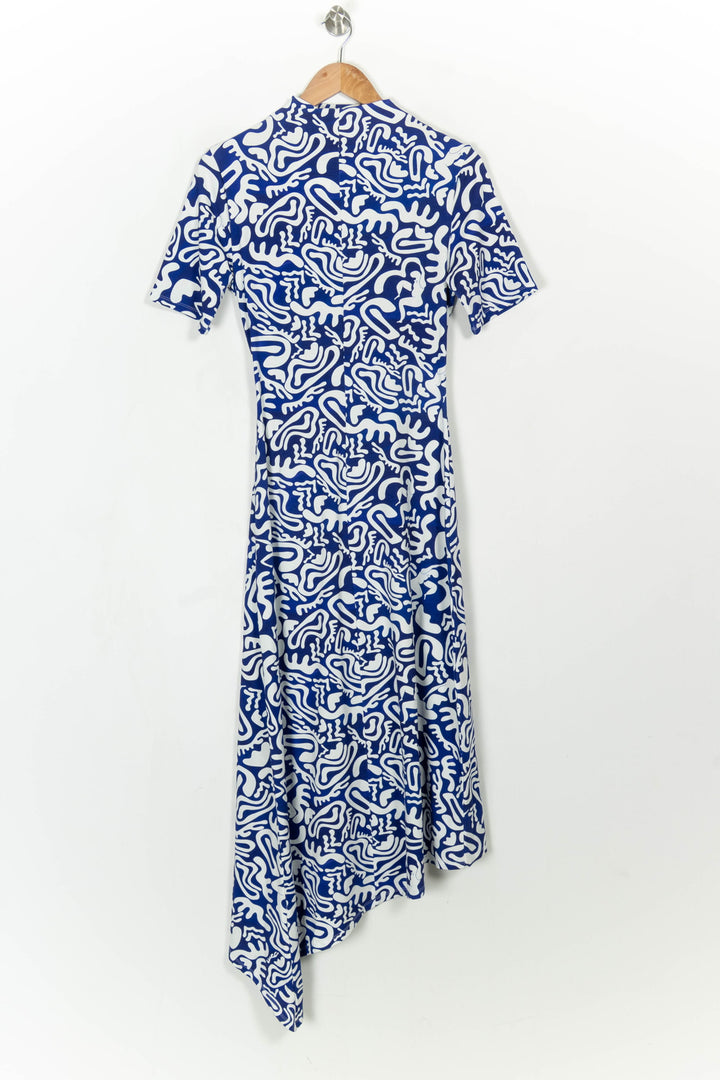 Robe longue bleue et blanche - Taille M/38 de la marque Soi Paris | PARAD115233 - Vendu par Paradigme - Image 5