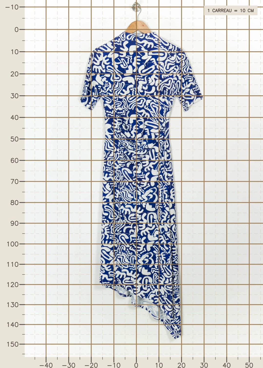 Robe longue bleue et blanche - Taille M/38 de la marque Soi Paris | PARAD115233 - Vendu par Paradigme - Image 4