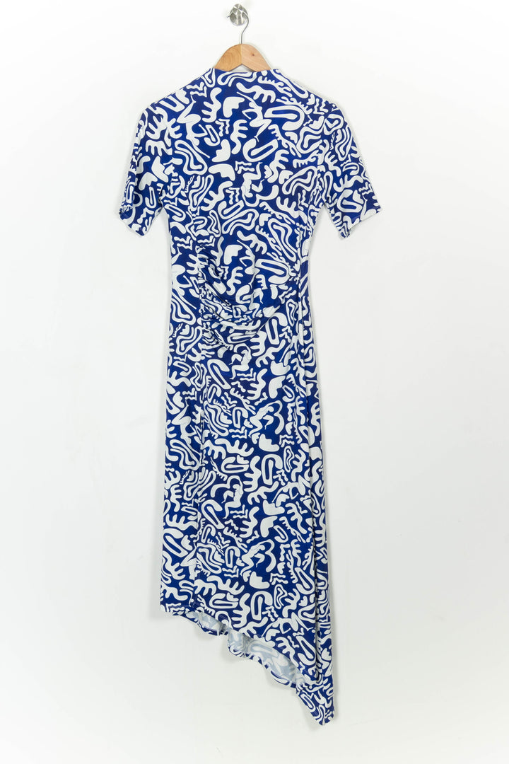 Robe longue bleue et blanche - Taille M/38 de la marque Soi Paris | PARAD115233 - Vendu par Paradigme - Image 2