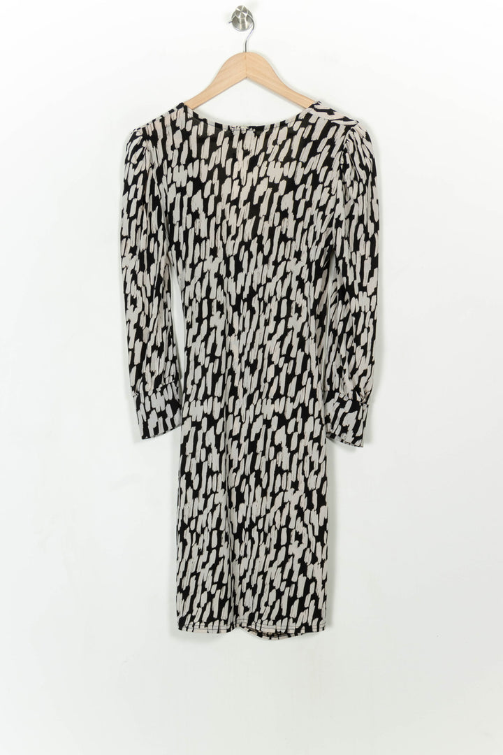 Robe Portefeuille Noire et Blanche - Taille S/36 de la marque IKKS | PARAD115234 - Vendu par Paradigme - Image 5