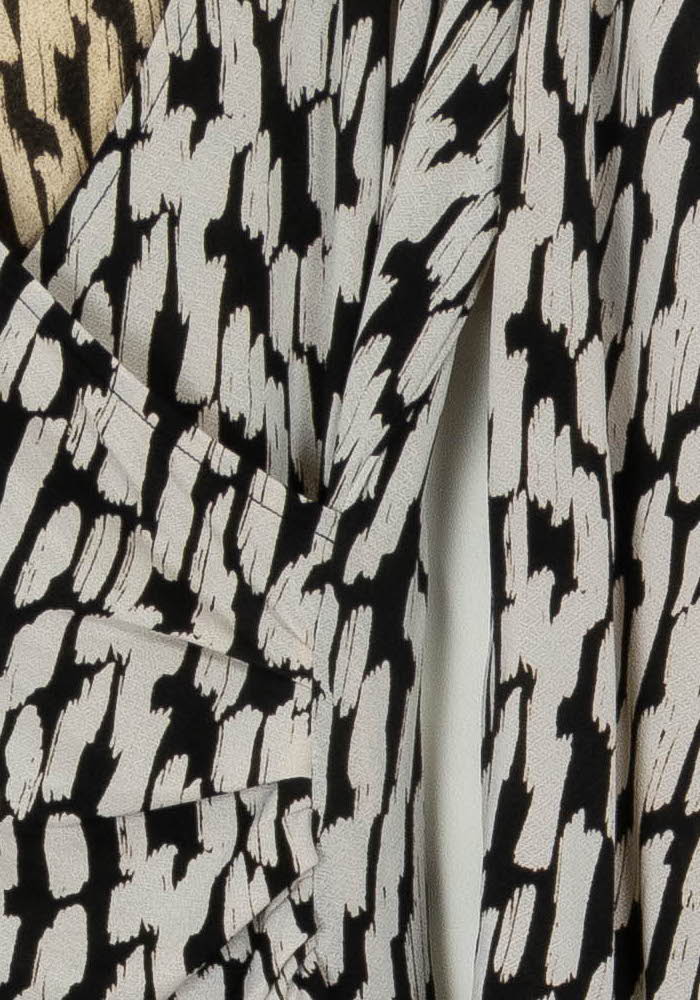 Robe Portefeuille Noire et Blanche - Taille S/36 de la marque IKKS | PARAD115234 - Vendu par Paradigme - Image 3
