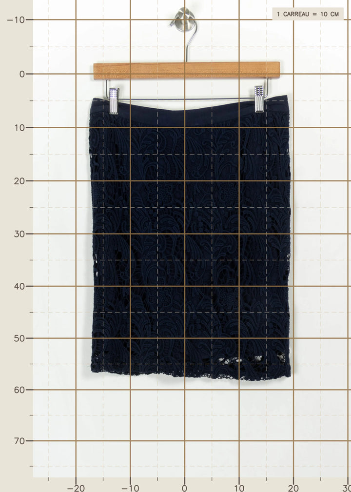Jupe Dentelle Bleu - Taille M/38 de la marque Sud express | PARAD115362 - Vendu par Paradigme - Image 4