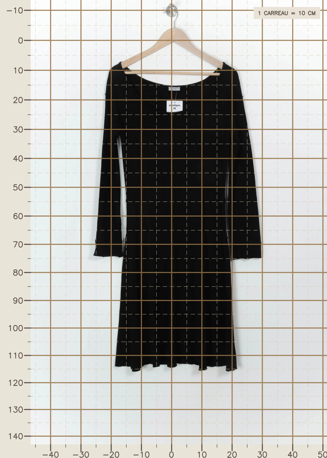 Robe Midi Noire - Taille XXL/44 de la marque ZAPA | PARAD115365 - Vendu par Paradigme - Image 4