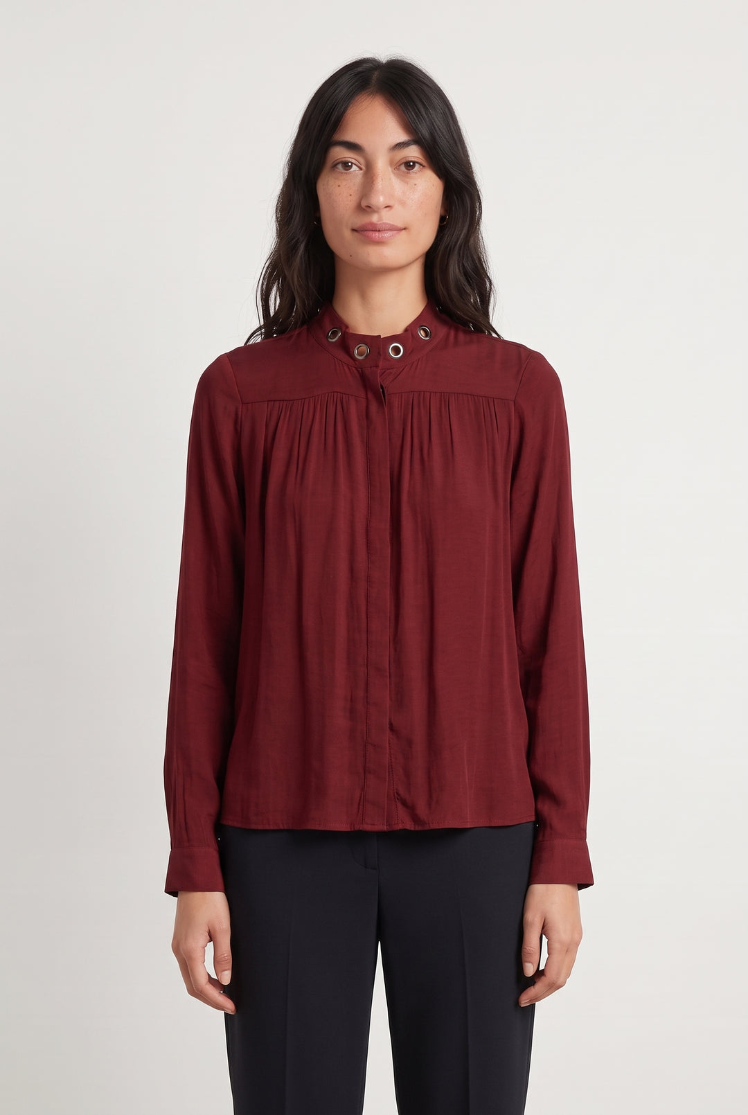 Blouse Bordeaux - Taille S/36 de la marque Maison 123 | PARAD115367 - Vendu par Paradigme - Image 1