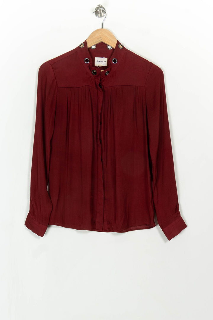 Blouse Bordeaux - Taille S/36 de la marque Maison 123 | PARAD115367 - Vendu par Paradigme - Image 2