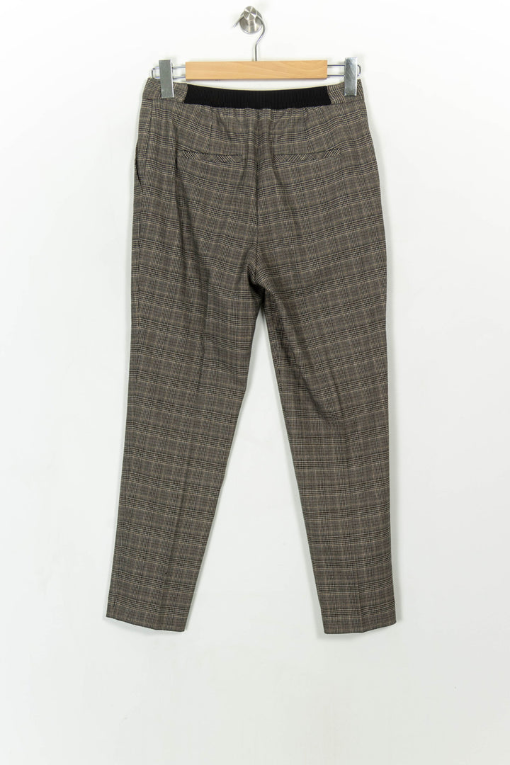 Pantalon Carreaux Marron - Taille M/38 de la marque Caroll | PARAD115368 - Vendu par Paradigme - Image 5