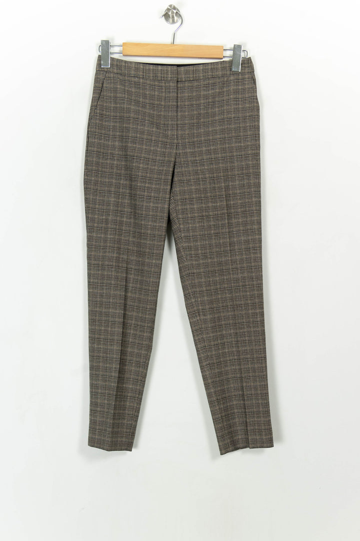 Pantalon Carreaux Marron - Taille M/38 de la marque Caroll | PARAD115368 - Vendu par Paradigme - Image 2