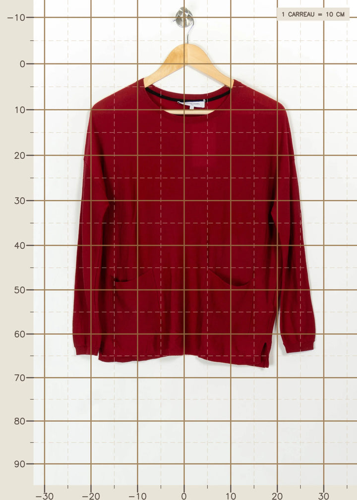 Pull Bordeaux - Taille S/36 de la marque Gerard Darel | PARAD115372 - Vendu par Paradigme - Image 4