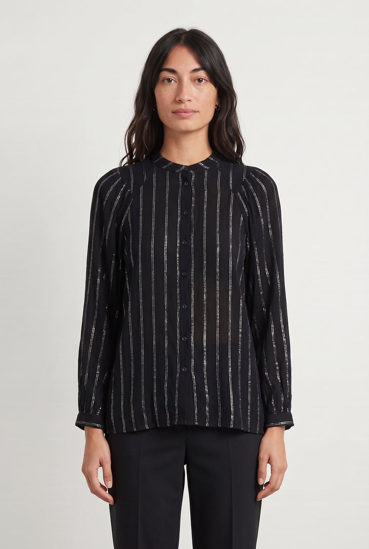Chemise Bleu et Blanc - Taille M/38 de la marque Caroll | PARAD115374 - Vendu par Paradigme - Image 1