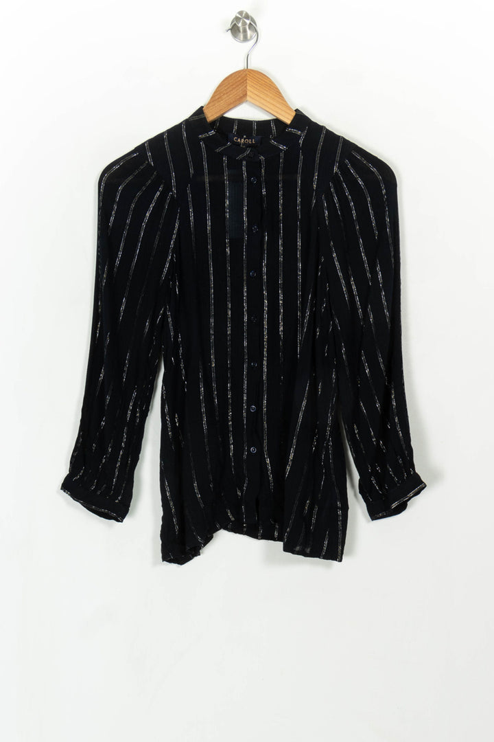 Chemise Bleu et Blanc - Taille M/38 de la marque Caroll | PARAD115374 - Vendu par Paradigme - Image 2
