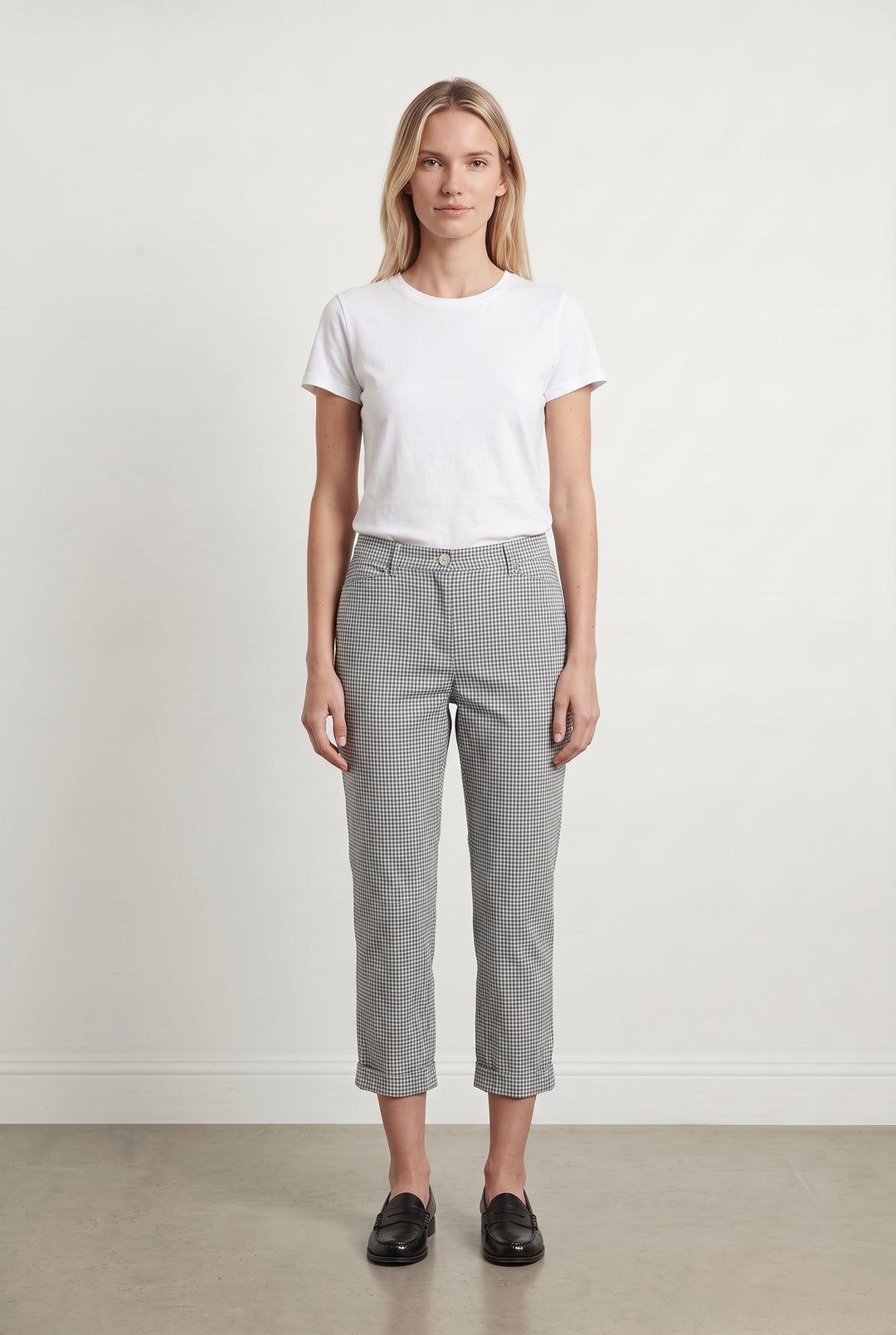 Pantalon Carreaux Bleu et Blanc - Taille M/38 de la marque Agnès b. | PARAD115375 - Vendu par Paradigme - Image 1