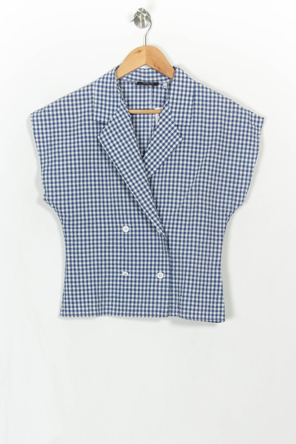 Chemisier Bleu et Blanc - Taille M/38 de la marque Galeries Lafayette | PARAD115376 - Vendu par Paradigme - Image 2