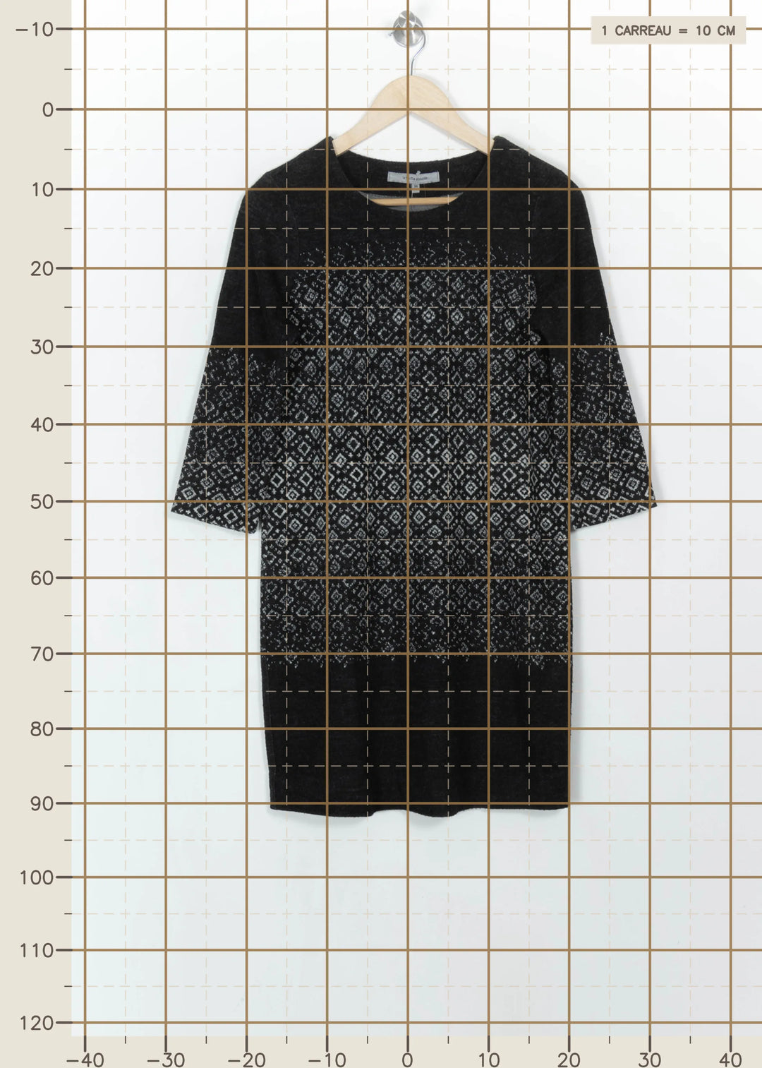 Robe Noire et Blanche - Taille M/38 de la marque La Fée Maraboutée | PARAD115377 - Vendu par Paradigme - Image 4