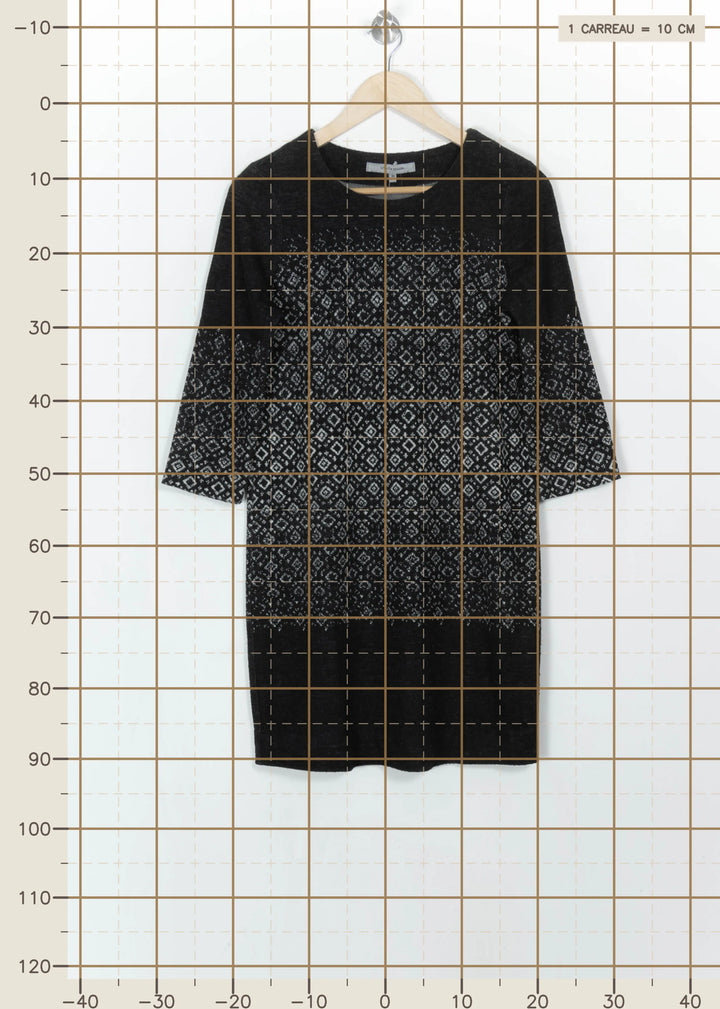 Robe Noire et Blanche - Taille M/38 de la marque La Fée Maraboutée | PARAD115377 - Vendu par Paradigme - Image 4