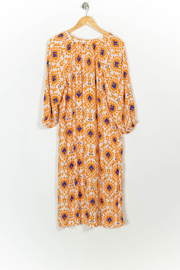 Robe Midi Orange et Bleu - Taille L/40 de la marque Maison 123 | PARAD115378 - Vendu par Paradigme - Image 5